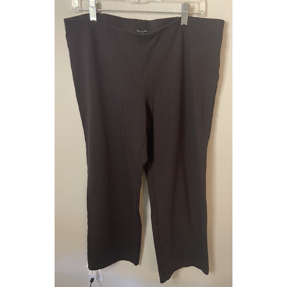 Eileen Fisher Pants Women's Large Cocoa Brown Pull On Size Large (35x31) Stretch